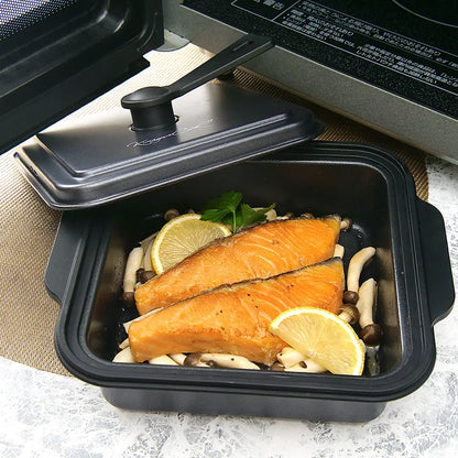 【電子レンジ専用】きまぐれ直火風レンジグリル（シリコンミトン付）