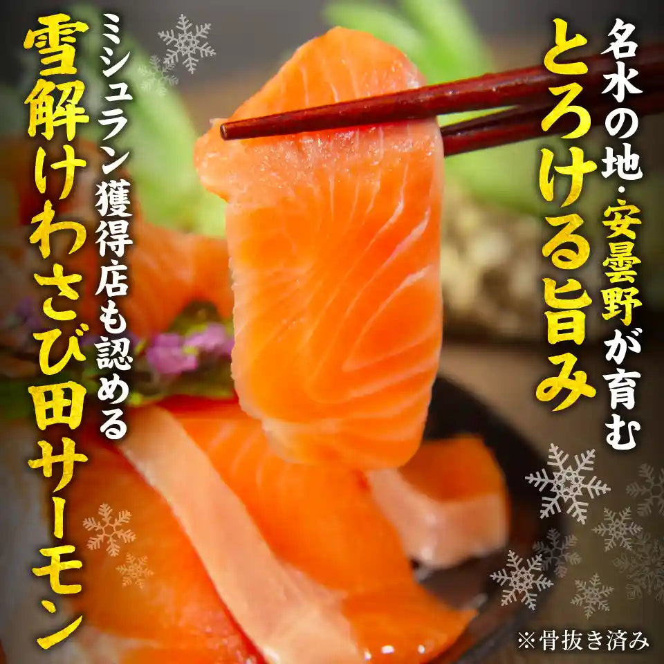 【安曇野産】雪解けわさび田サーモン 約400g